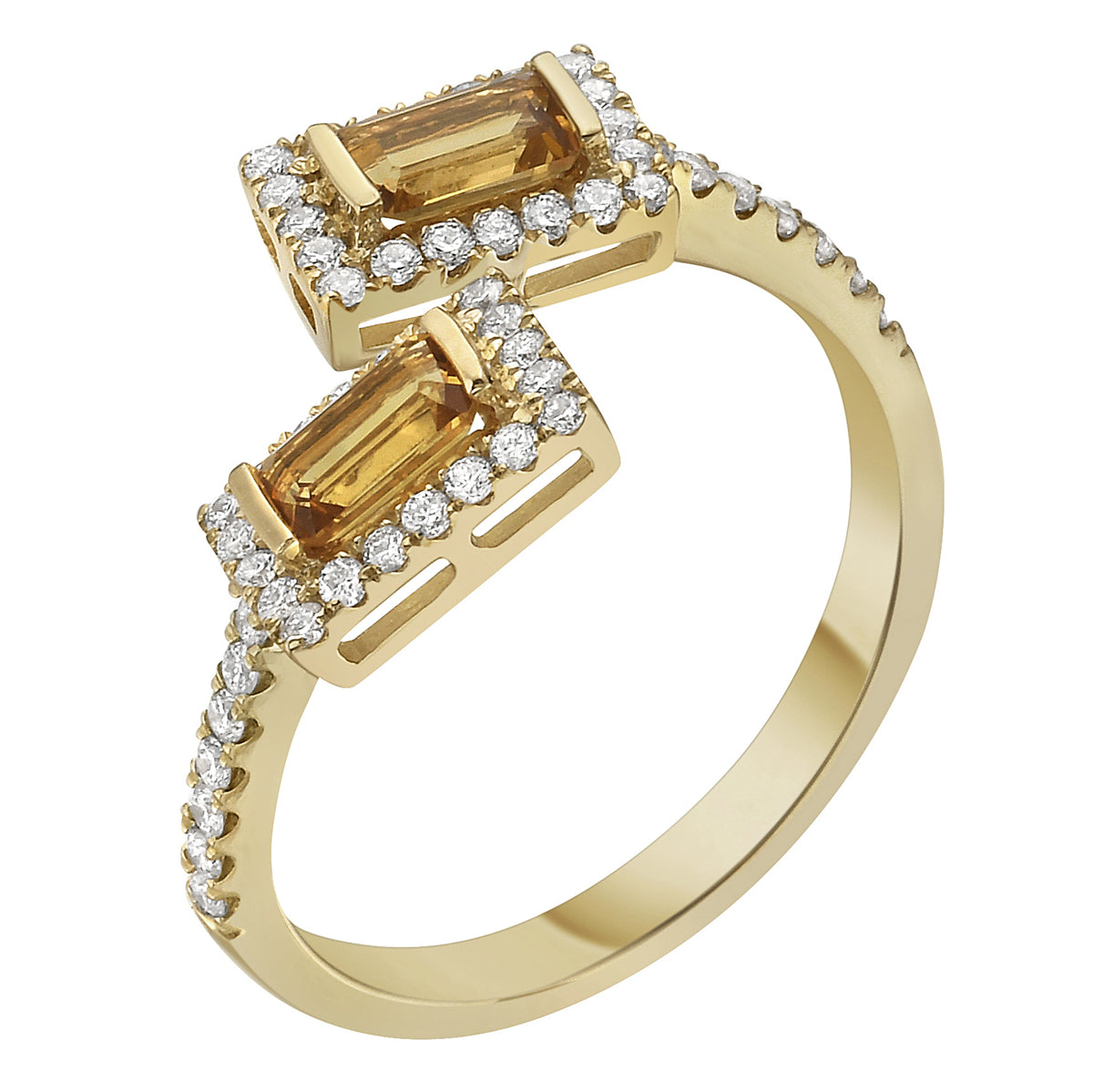 14K Yellow Gold Citrine Ring, 0.84ct