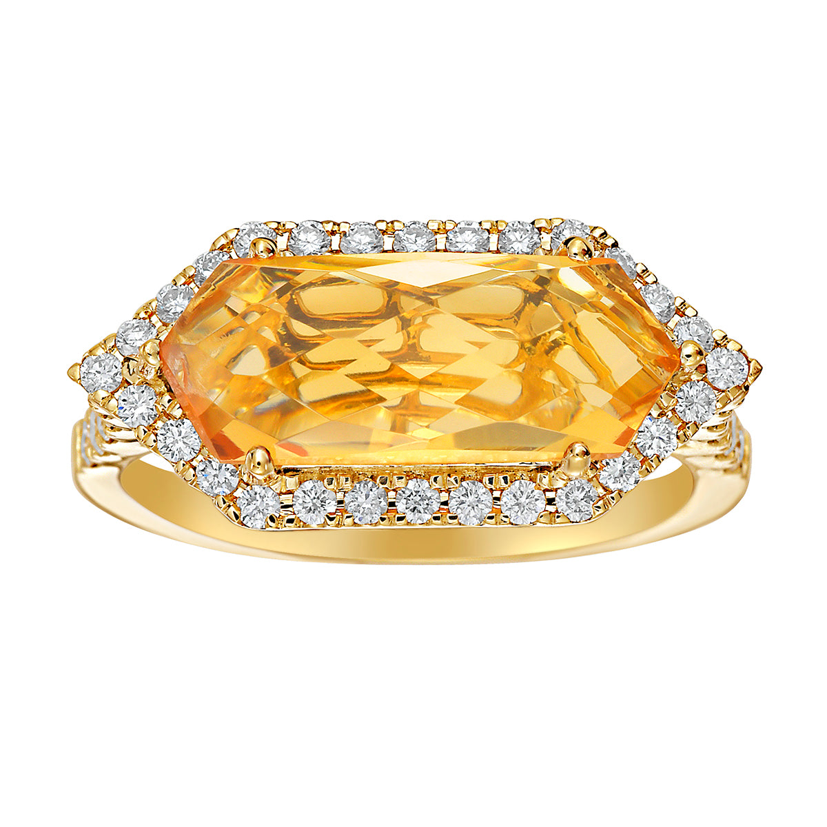 14K Yellow Gold Citrine Necklace