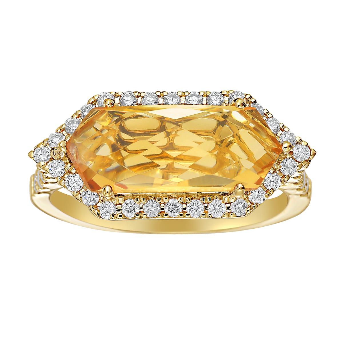 14K Yellow Gold Citrine Necklace