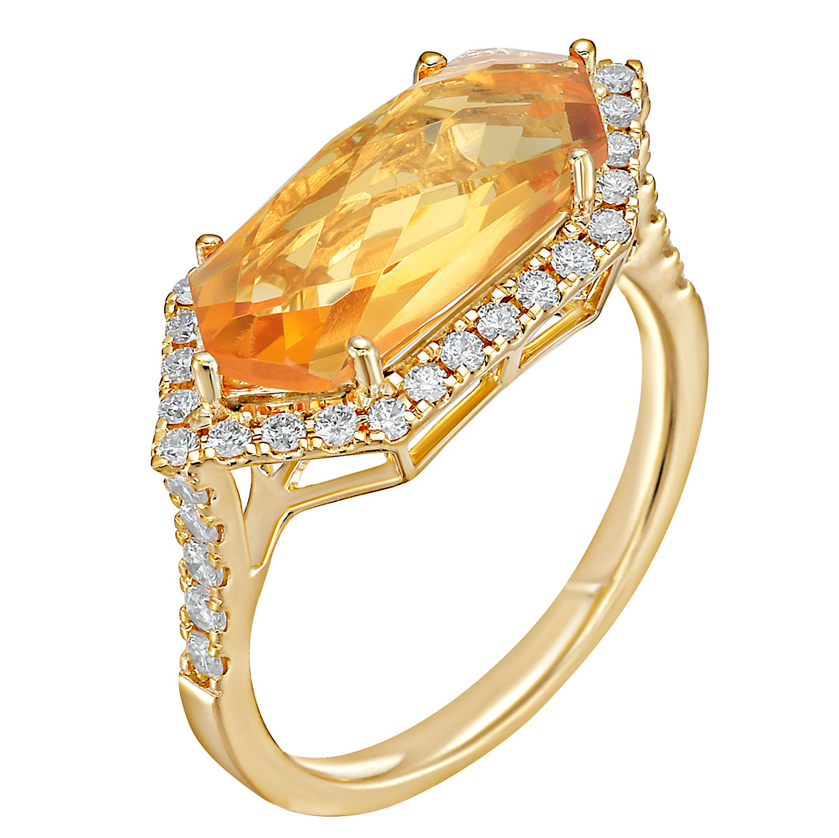 14K Yellow Gold Citrine Necklace