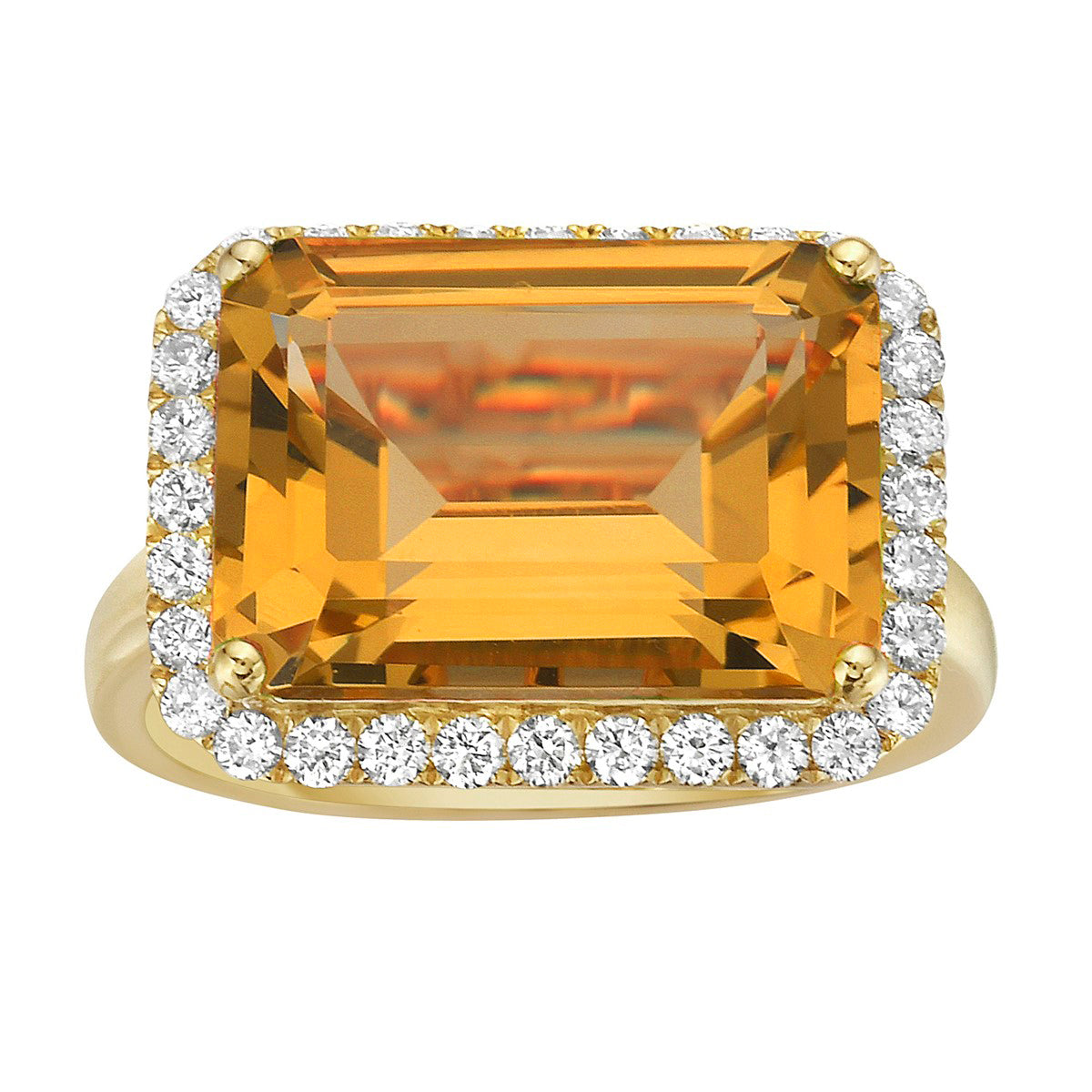 14K Yellow Gold Citrine Ring, 7.10ct