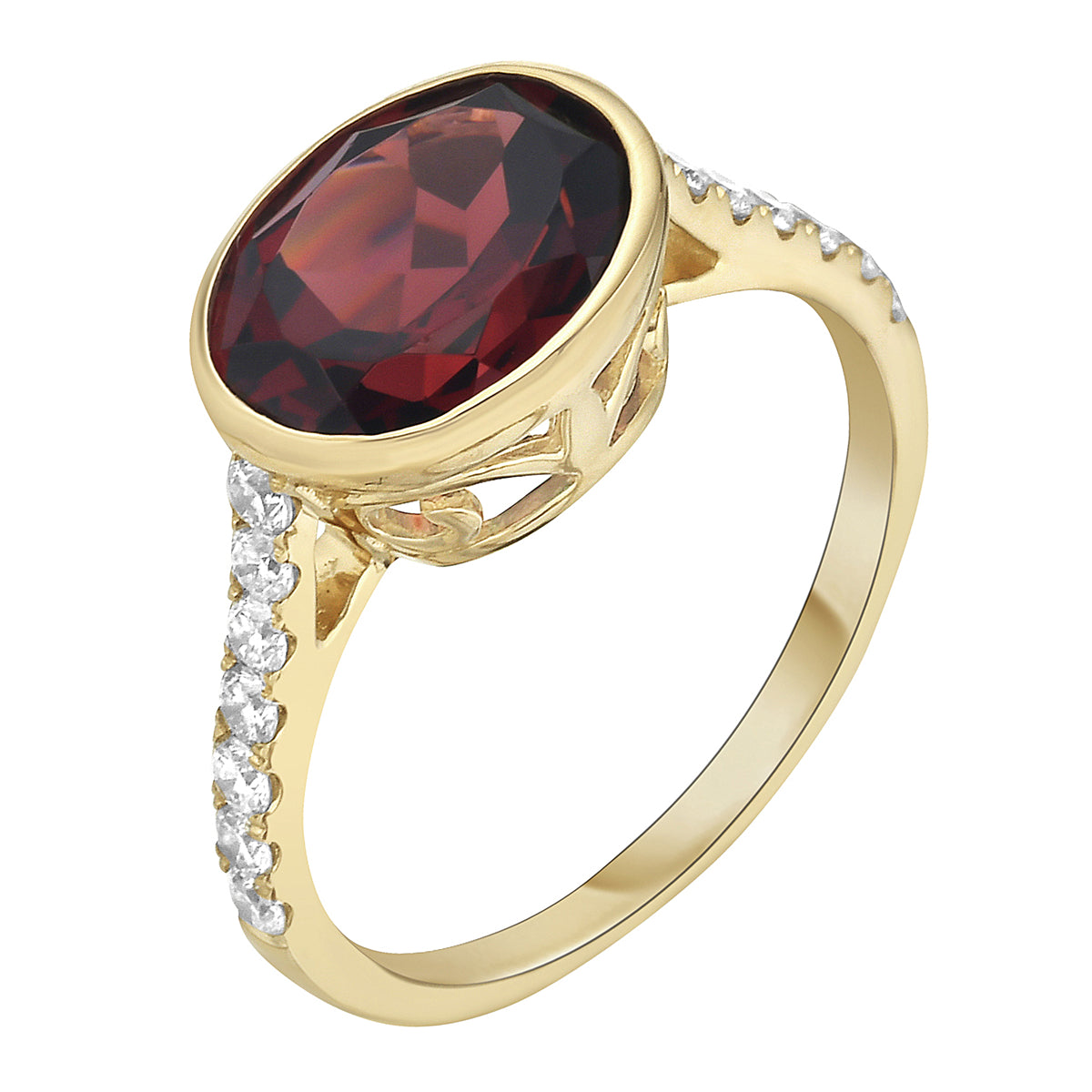 14K Yellow Gold Garnet Ring, 3.22ct