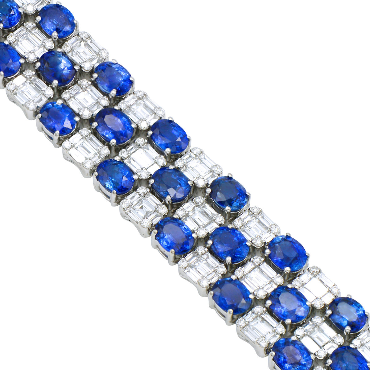 18K White Gold Ruby Bracelet, 21.09ct