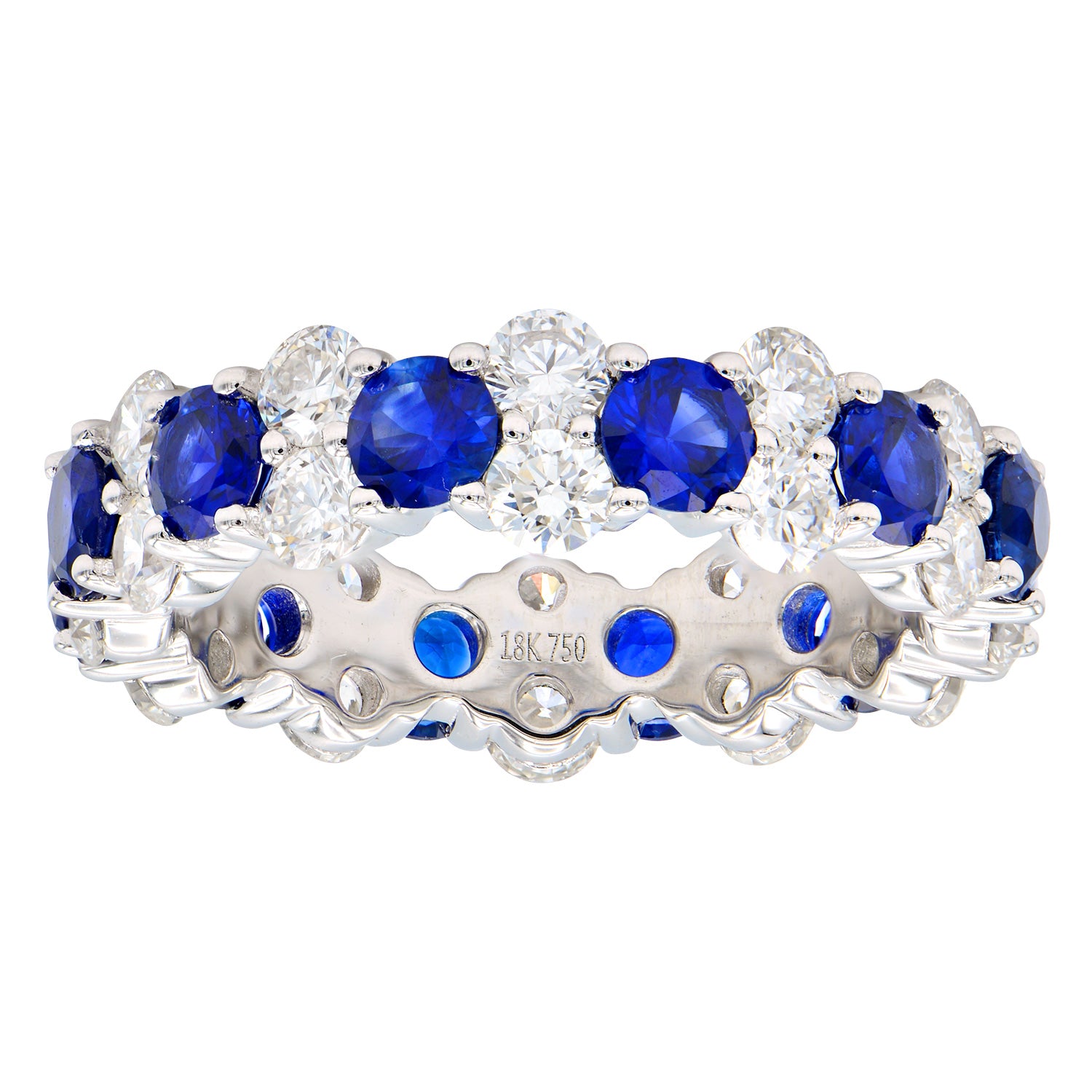 18K White Gold Blue Sapphire Ring, 1.96ct