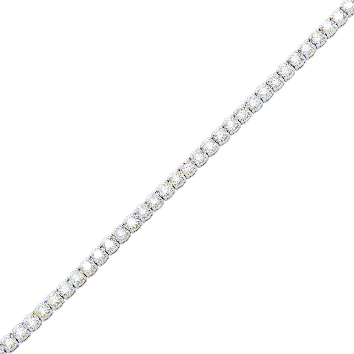 18K White Gold Diamond Tennis Bracelet, 8ct
